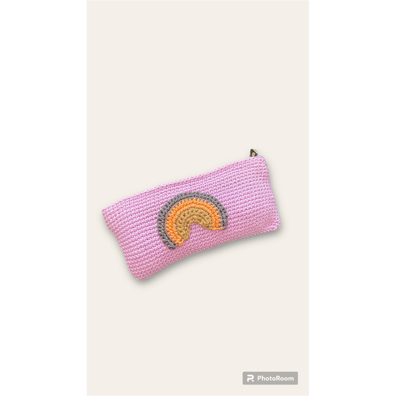 

case pensil rajut handmade rainbow aesthetics