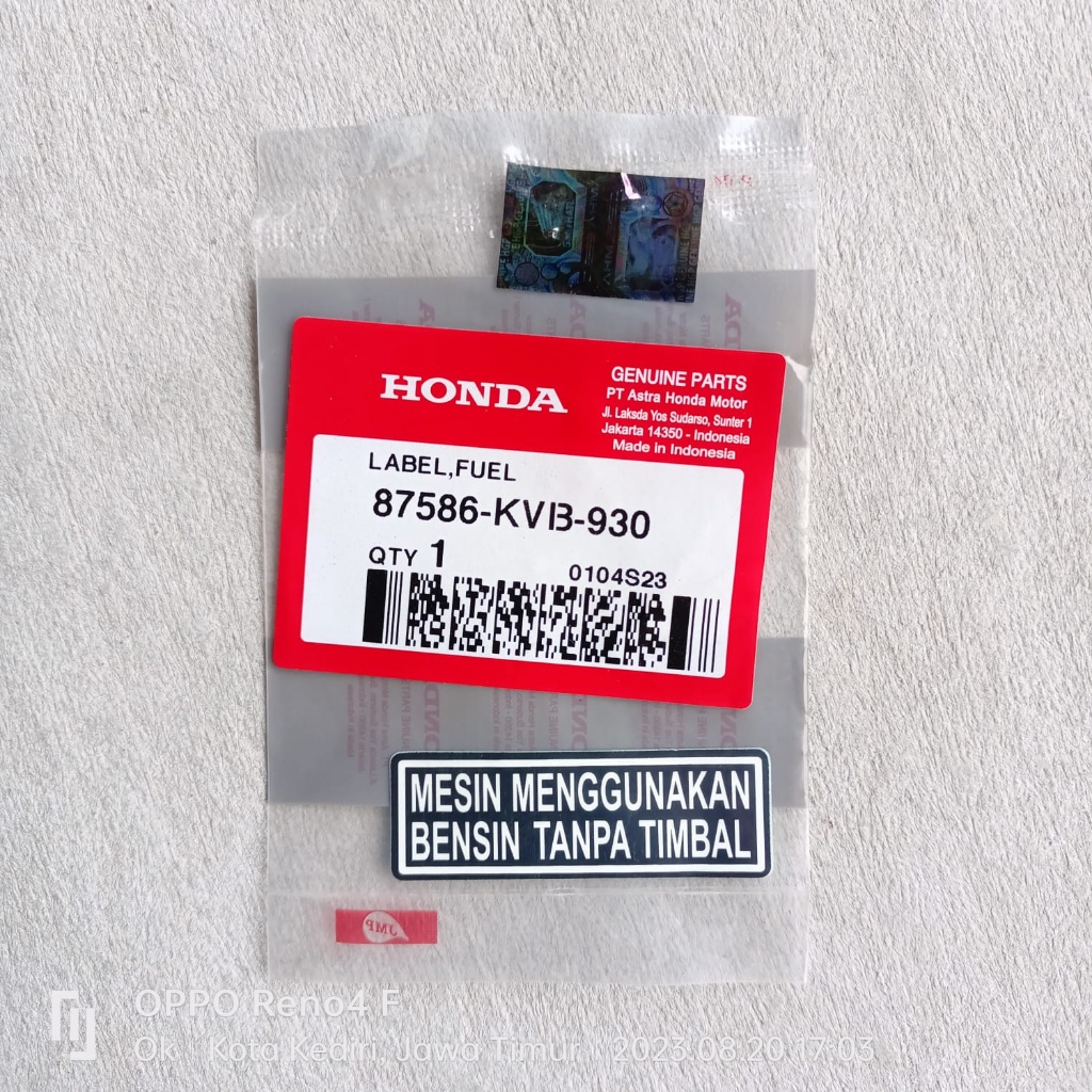 Sticker Label Caution - Stiker Tangki-Tengki Bensin BeAT-Spacy-Scoopy Vario PCX 125-150-CBU CS1 CBR-