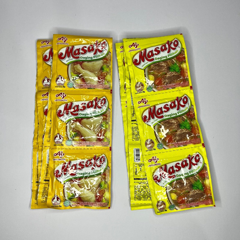 

Masako Penyedap Masakan Isi 12 sachet (1 renceng) - Masako Sapi Ayam