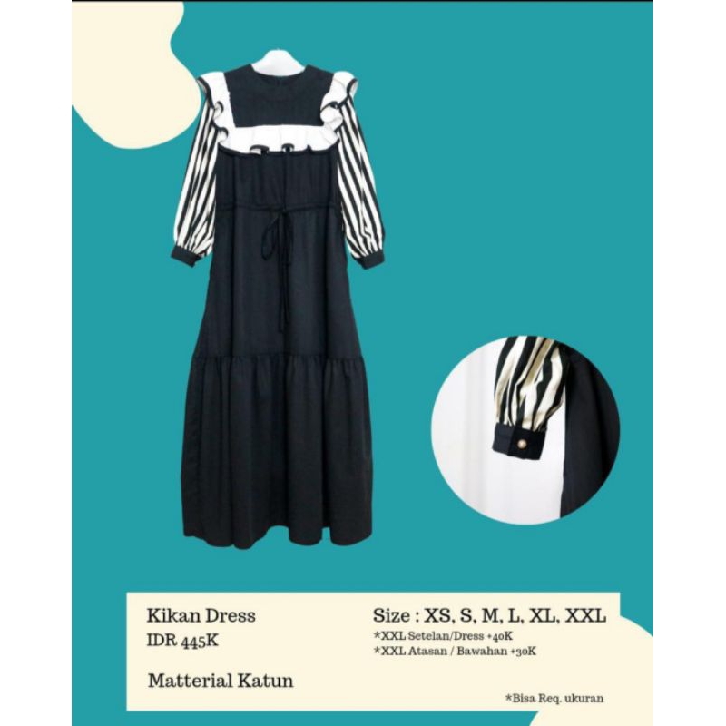 COD DRESS KIKAN by sacoll/baju terbaru murah/gamis sacoll