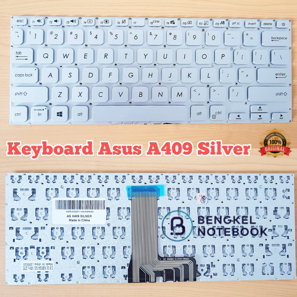 Keyboard Asus Vivobook A409 X409B X409F X409L X409U A408 A420 A420U A416M A416J A416E A420UA M409 M409B A416 A415 A416M A416J A416E X416  X416JA X416J X415 X415MA X415J M415D Y1411 Y1411CD Y1411CDA-BV426T P1411 P1411CMA Silver