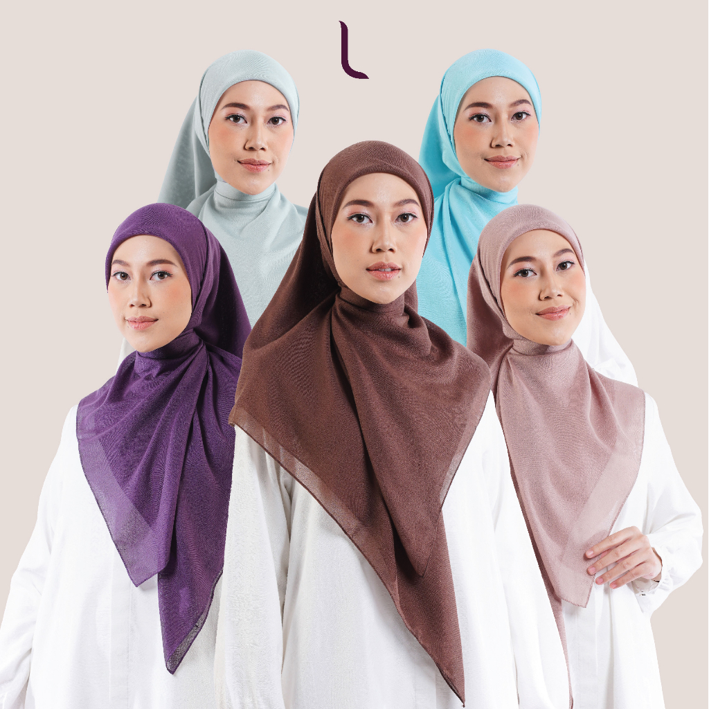 Elzatta Jilbab Segi Empat Scarf Polos Keiva Talethia