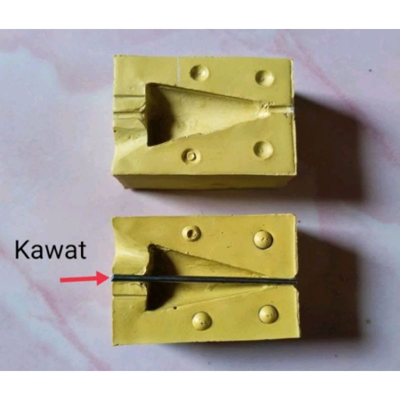 cetakan timah pancing model kerucut