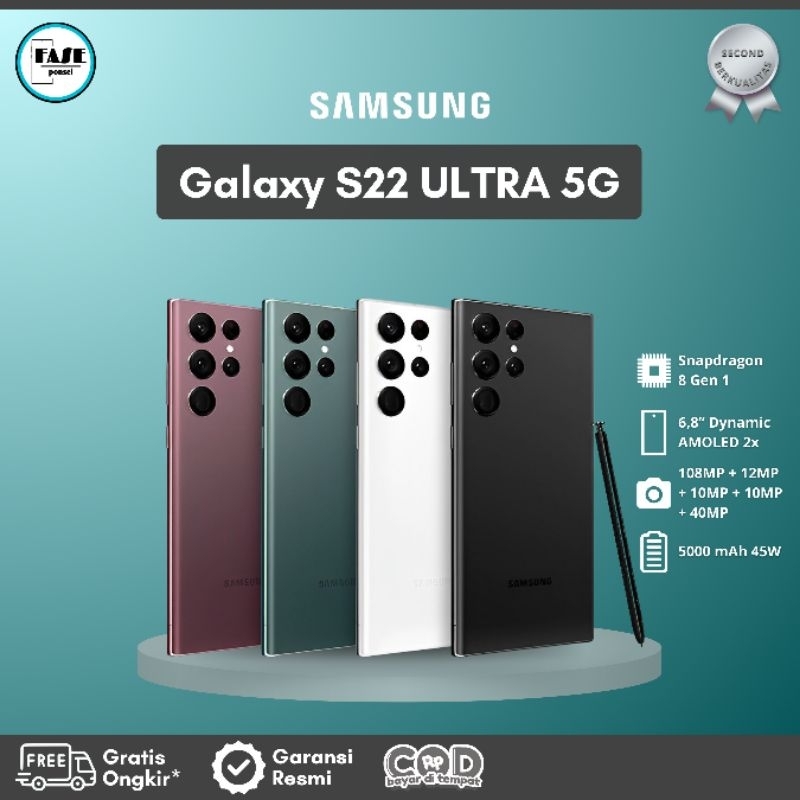 Samsung Galaxy S22 Ultra 5G 256GB Resmi SEIN Second Bekas