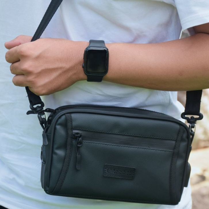 CASSER I Handbag Kazeo I Clutch Bag Pria Wanita Waterproof  Multifungsi | Clutch Pria Warna Hitam