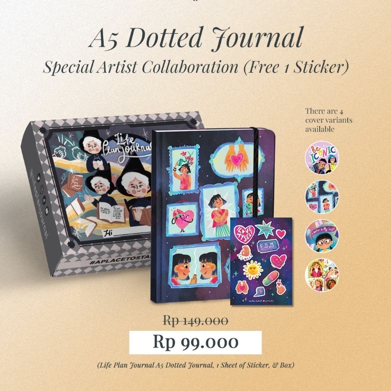 

Notebook Dotted Dot Hardcover New Version Lifeplanjournal Free Sticker & Box