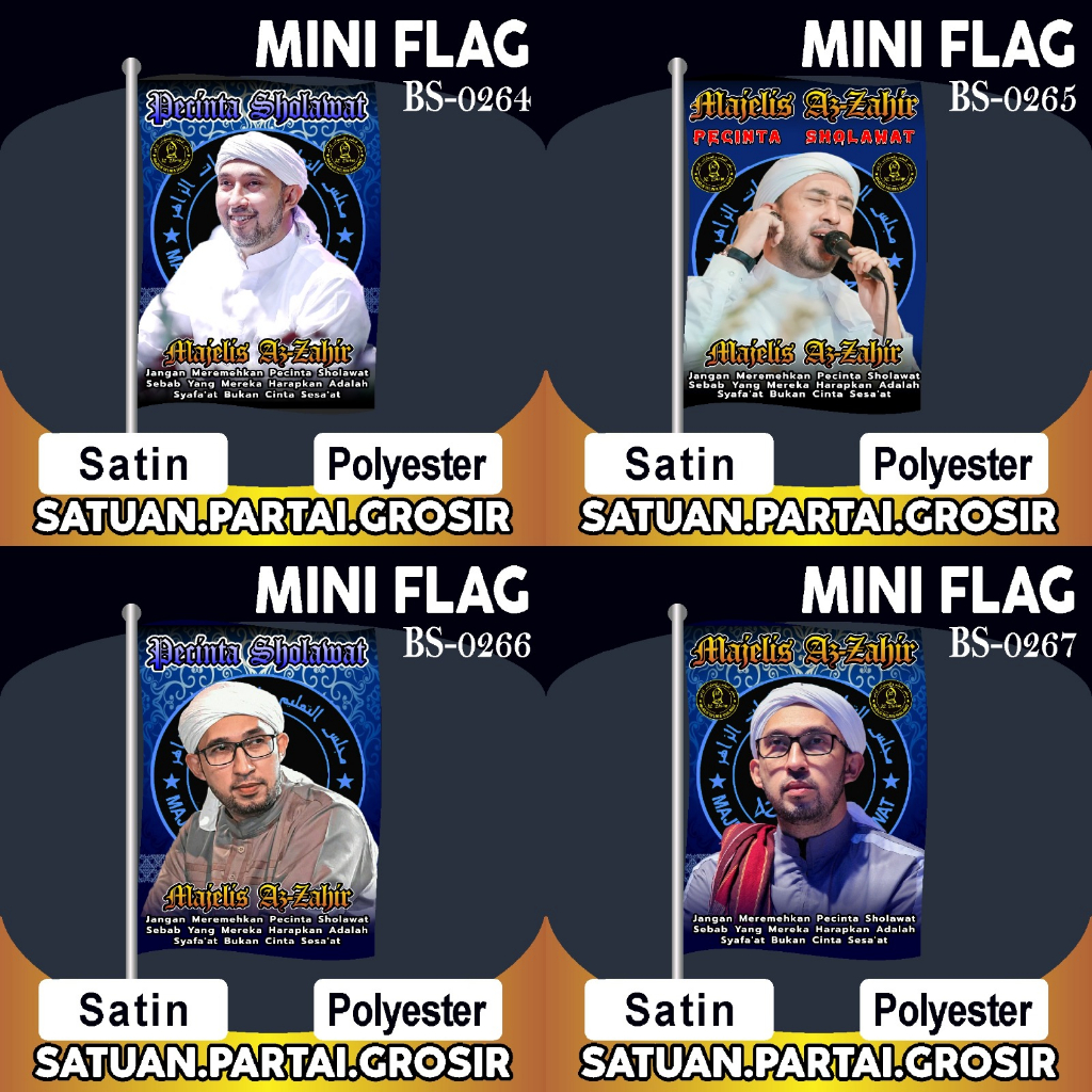 MF MAJELIS AZ-ZAHIR/MINIFLAG SYEKHERMANIA/SYEKHERMANIA AZ-ZAHIR MURAH