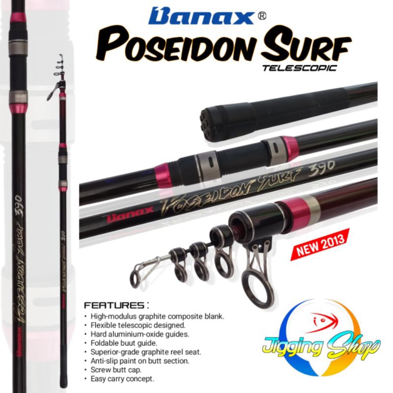 Joran surf telescopic Banax Poseidon surf high carbon spiral telescopic spinning