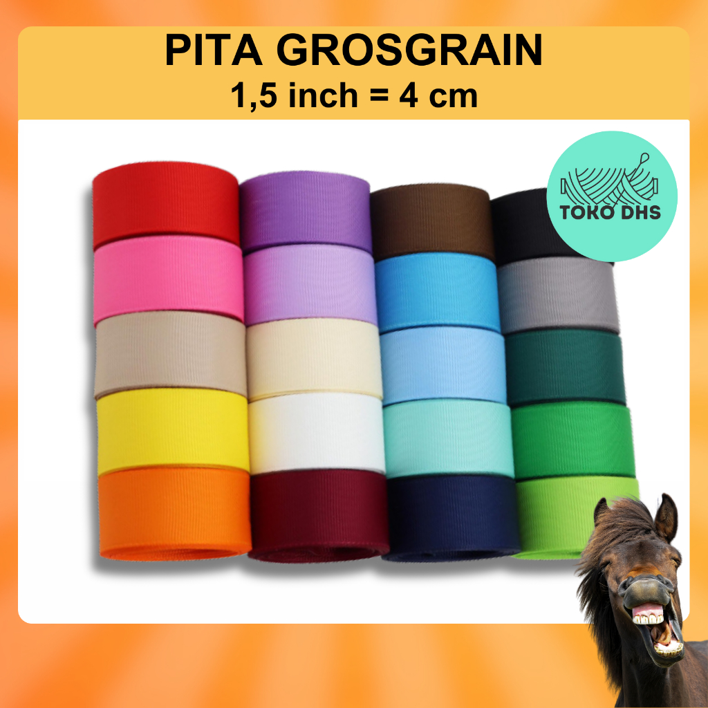 

pita grossgrain 1,5 inch / 4cm per roll 20 yard / 18,5 m grosgrain
