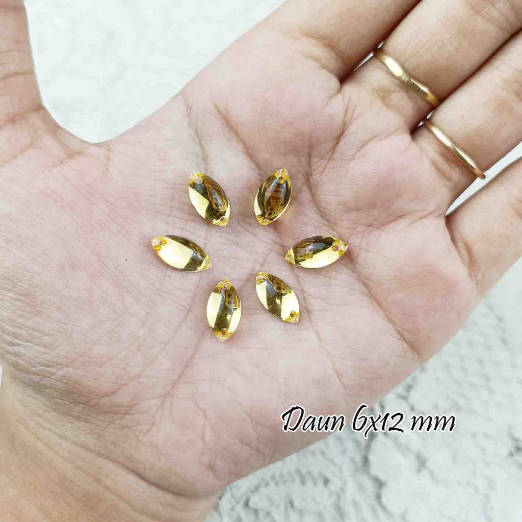 1 LUSIN PADI B56 6X12 MM MOTE BATU DIAMOND RESIN PAYET KRISTAL AKRILIK MANIK PERMATA