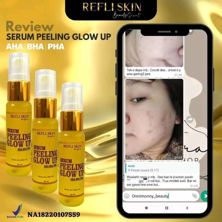 REFLISKIN Serum Luxury Peeling White KEMASAN BARU Dengan Anti Iritasi / Peeling Lglow Pengelupasan /