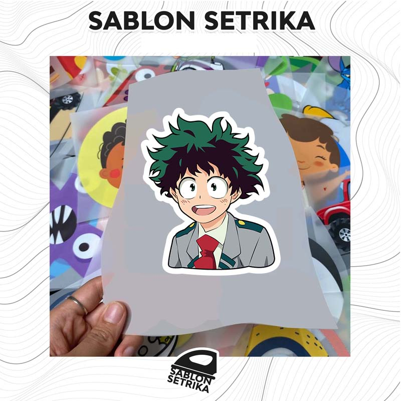 

Sablon DTF Sablon Setrika Boku No Hero Academia Izuku Midoriya Sticker Emblem