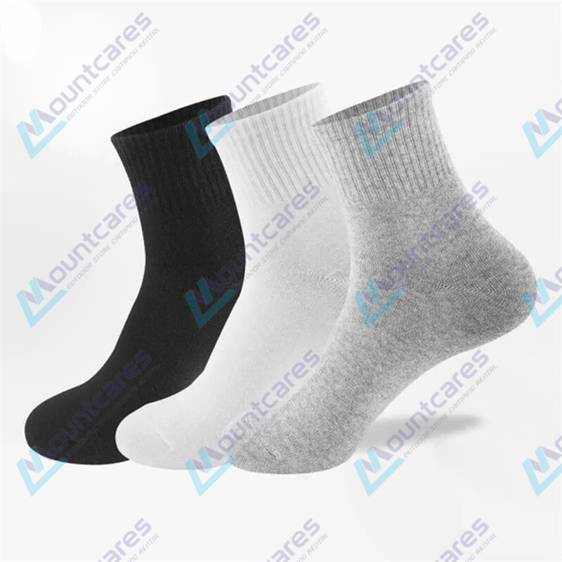 KSK06 Sepasang Kaos Kaki Import Kasual Kantor Betis 3/4 Katun Polos Kaus Kaki Sport Olahraga Outdoor