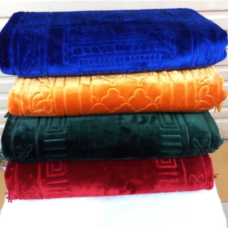Sajadah Tebal Busa Embos Polos warna/Sejadah Empuk Turk
