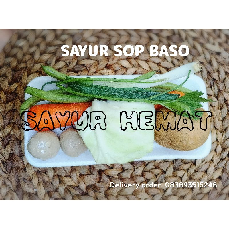 

sayur hemat/ paket sayu sop baso free royko ayam