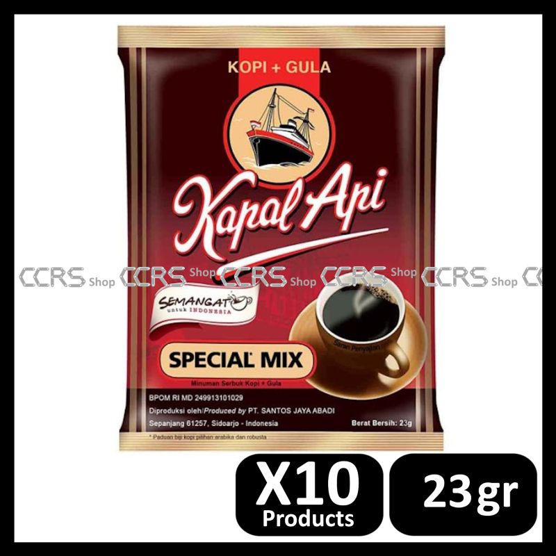 

CCRS Shop - Kopi Kapal Api Special Mix 23 gr Renteng 10 pcs kopi Hitam Instant Coffee - Bandung