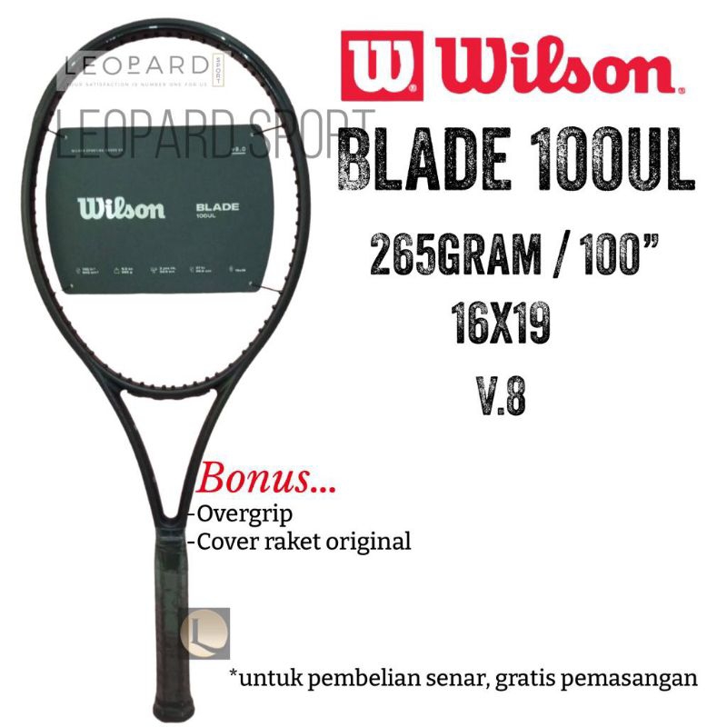 Raket Tenis Wilson NOIR BLADE 100UL V8 265g / Tennis Racket