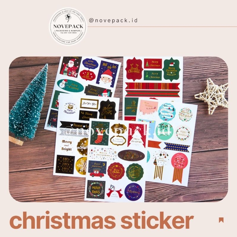 

Christmas Sticker/Christmas Label/Sticker Natal/Sticker Label