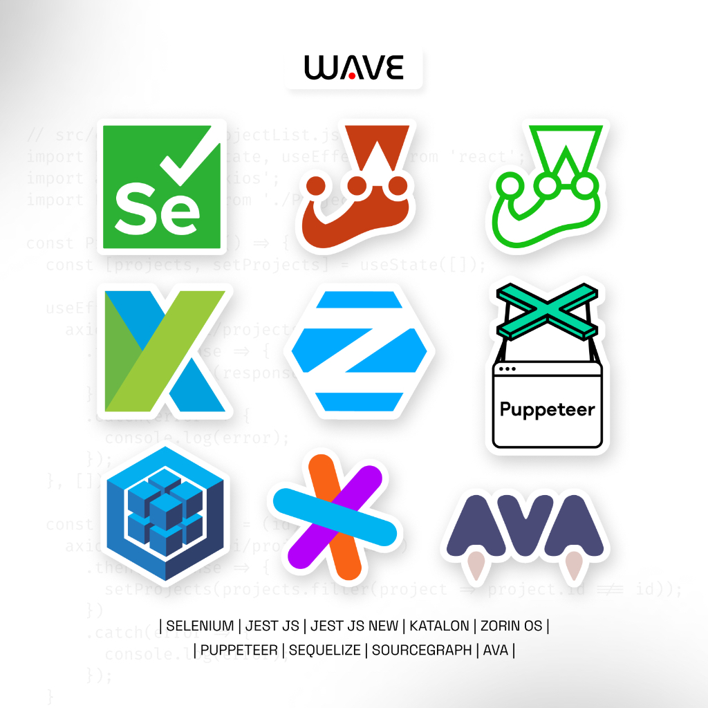 

Cutting Sticker Vinyl IT Programming Waterproof - Jest JS / Ava / Katalon / Sourcegraph / Zorin Satuan