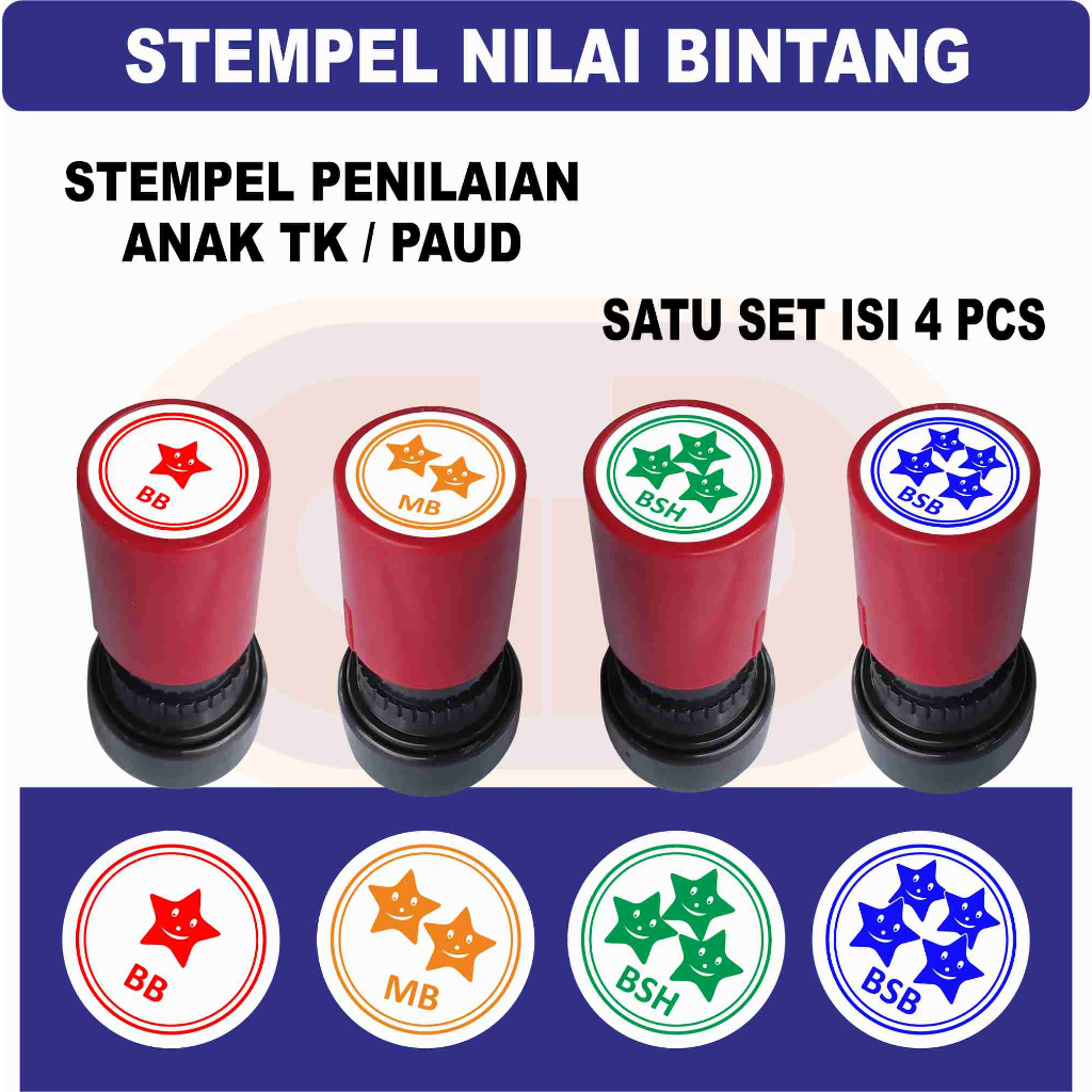 

Stempel Flash Nilai Bintang Anak TK / PAUD