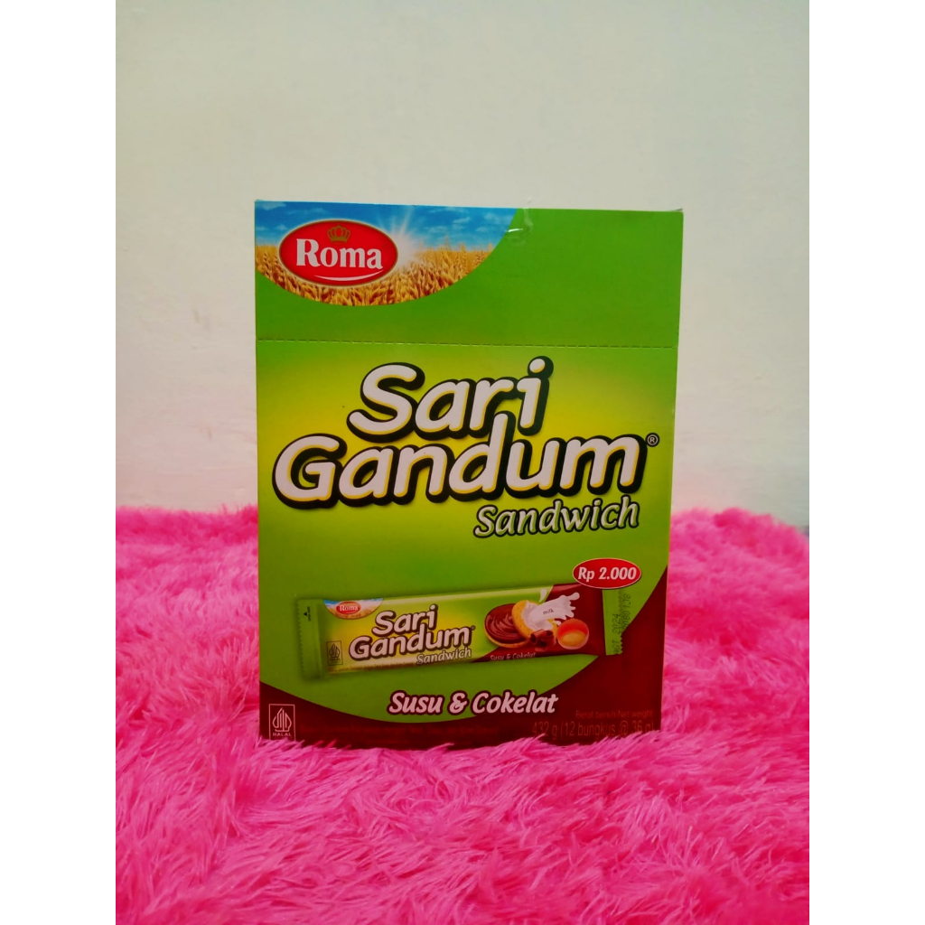 

Roma Sari Gandum Sachet Susu & Coklat Isi 12 pcs @36gr