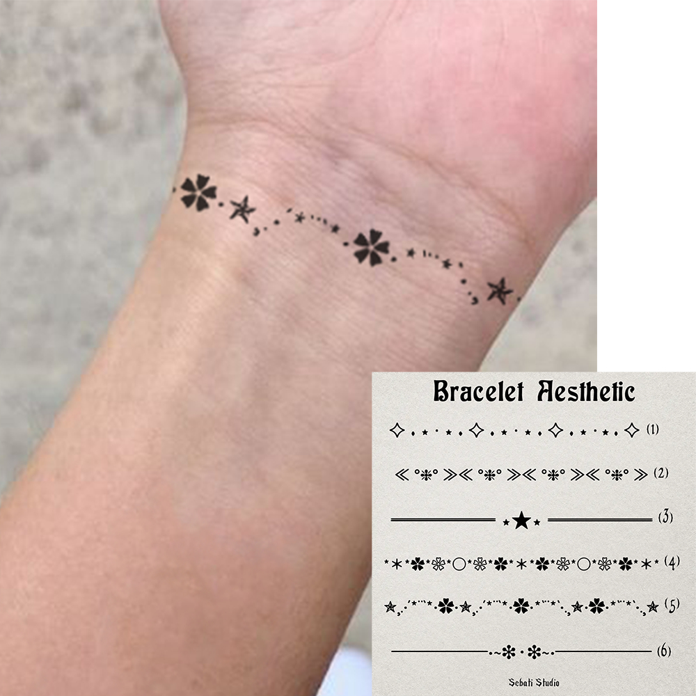 Tattoo Temporary Bracelet PART 1 | Tato Temporer Waterproof Gelang Aesthetic Sebati Studio