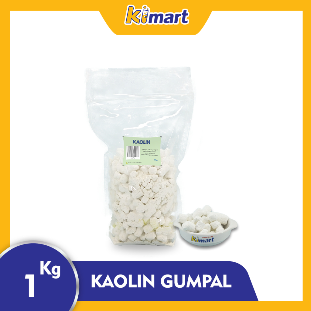 kaolin noodle Kaolin Gumpal lempung kaolin Clay bahan keramik 1kg