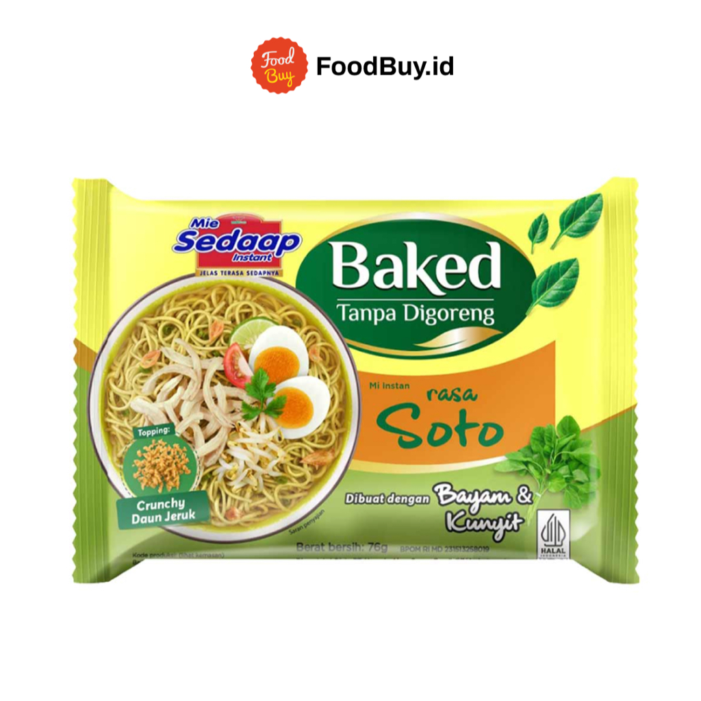 

Mie Sedaap Baked Mie Instan Tanpa Digoreng Rasa Soto 76 gr