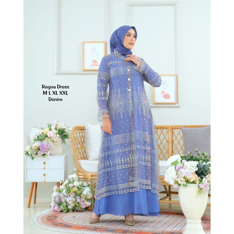 GAMIS PESTA KONDANGAN/GAMIS CARDIGAN LEPAS PASANG/GAMIS TERBARU/GAMIS MEWAH