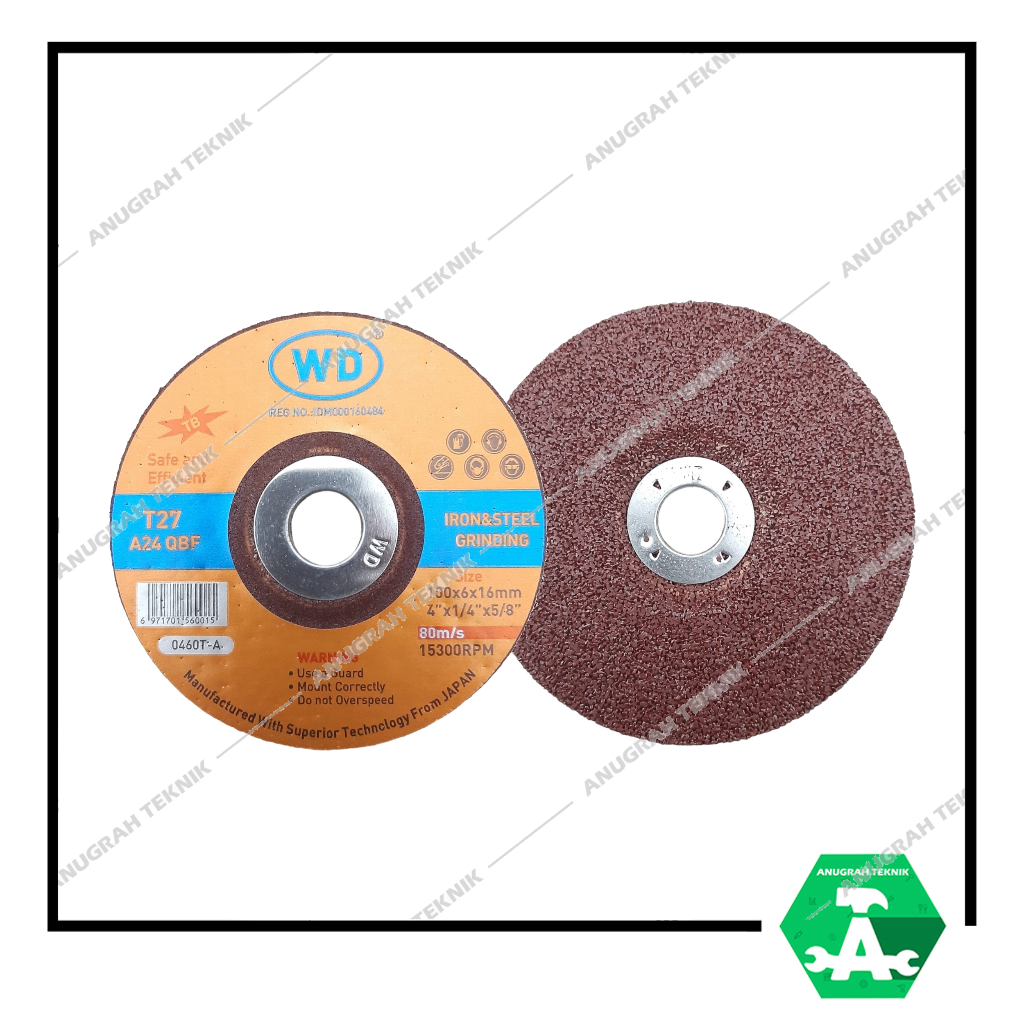 WD Batu Gerinda Poles 4 inch 4x6 Batu Potong Tebal Mata Gerinda 4 x 6 WD Gold White Horse