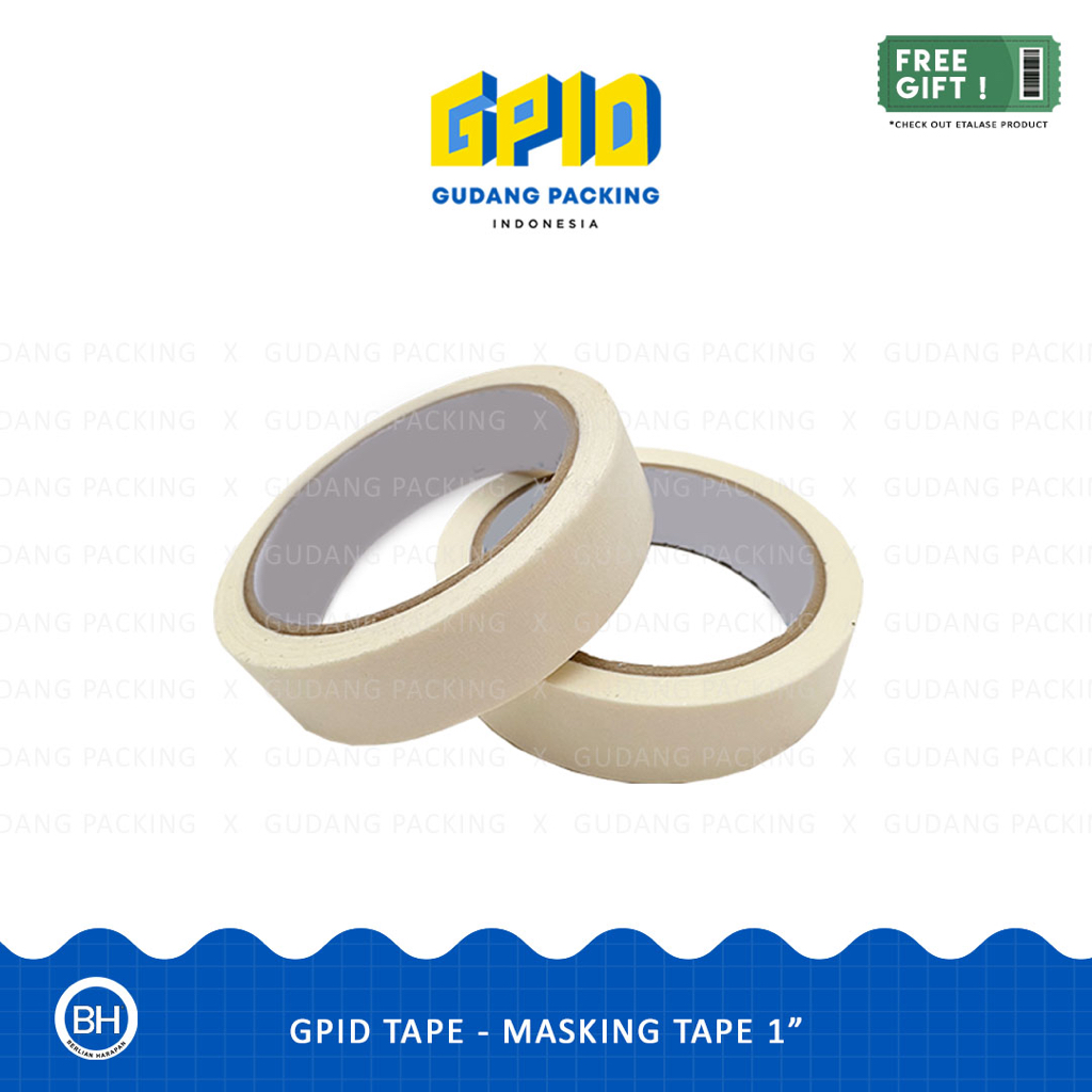 

GPID TAPE - Masking Tape / Lakban Kertas 1 inch