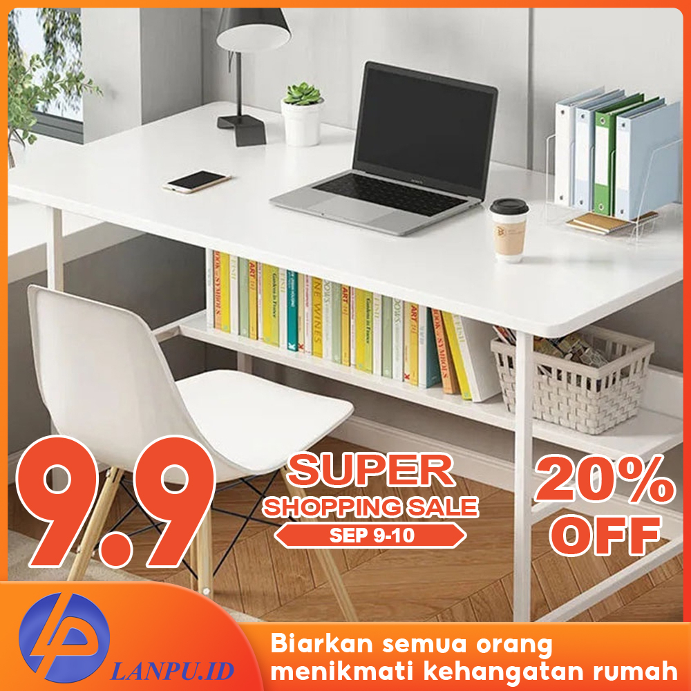 LANPU Meja komputer Jyfz Putih 60 80 100 120cm meja murah meja komputer minimalis meja minimalis mej