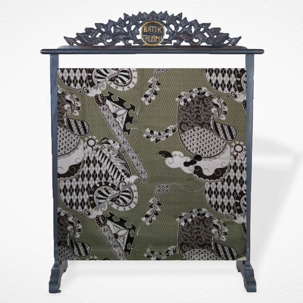 BATIK TRUSMI Kain Batik Meteran Bahan Katun 45366 Hijau SM