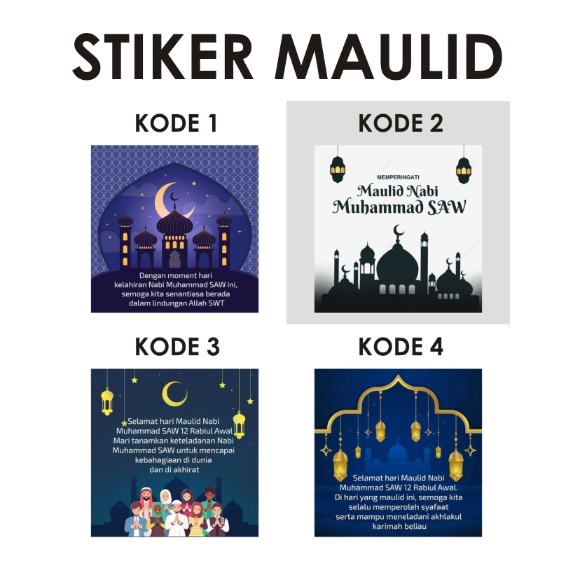 READY Stiker Maulid ISI 10| Mulud an | nabi muhammad | Rabiul Awal