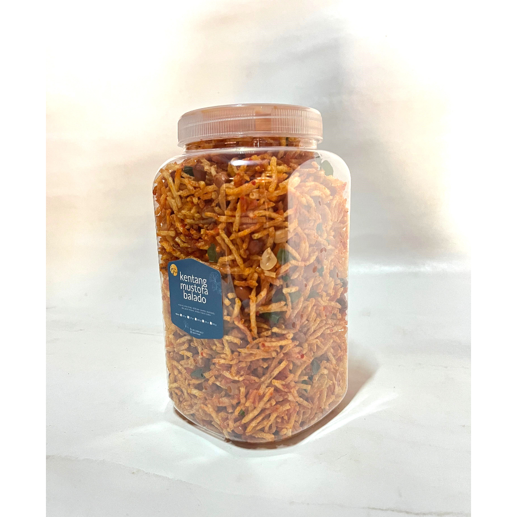 

500gr (Toples 2L) Kentang Mustofa Balado Pedas Manis Gurih Tanpa MSG (varian: Kentang, Kacang, Teri, Kacang Teri)