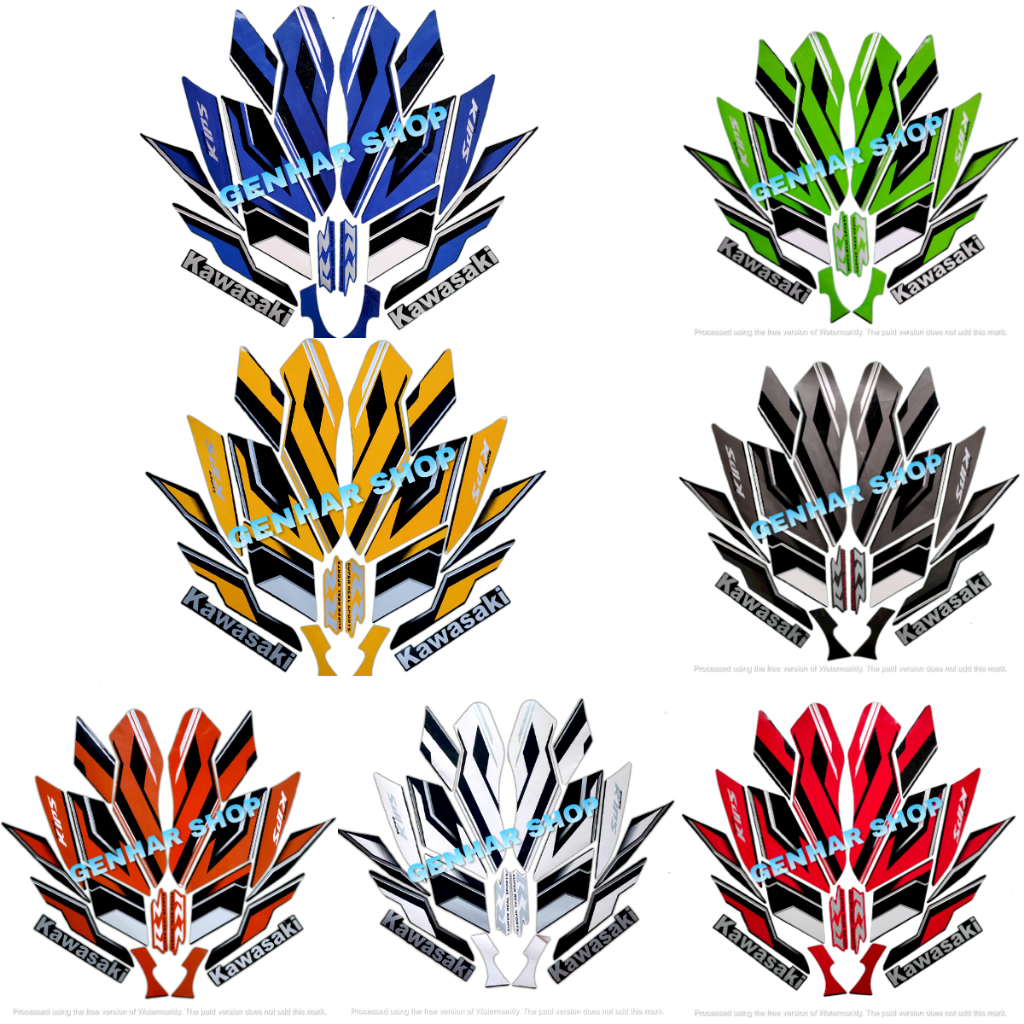 STIKER STRIPING LIS BODY MOTOR KAWASAKI NINJA RR 2015 SE SEPASANG STANDAR FULL SET