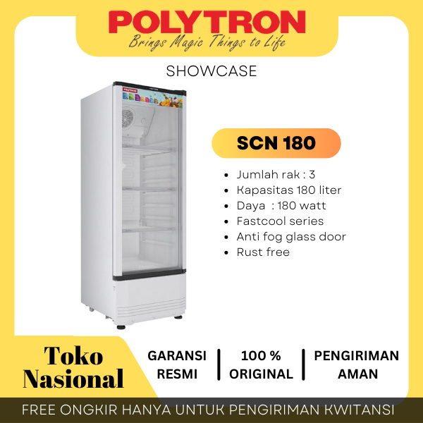 [cianjur] Showcase Lemari Pendingin Polytron SCN 180