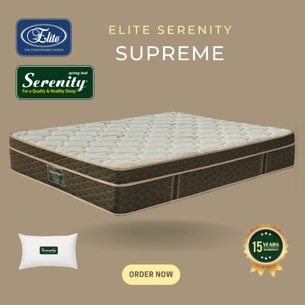 Kasur Elite Serenity Supreme Plush Top 140x200 / Matras Elite / Spring Bed / Springbed Elite