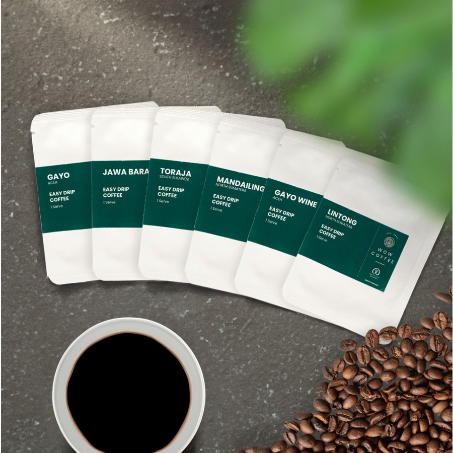 

Wow Coffee 1 Box Isi 10 Pcs Coffee Drip Bag Sachet Arabica Premium - Aceh Gayo