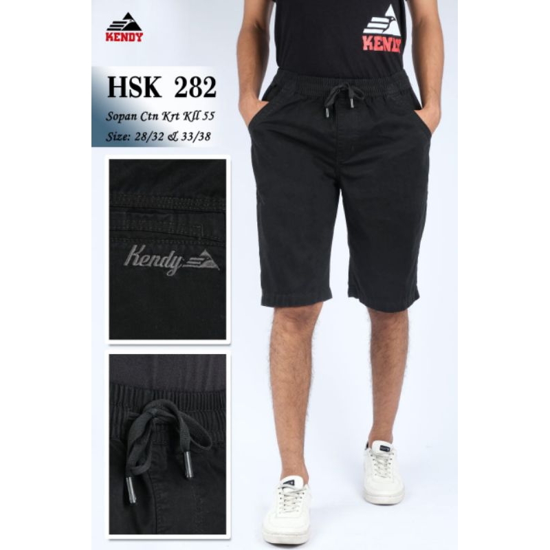 Celana KENDY pendek hitam RIP (lingkar karet) HSK282