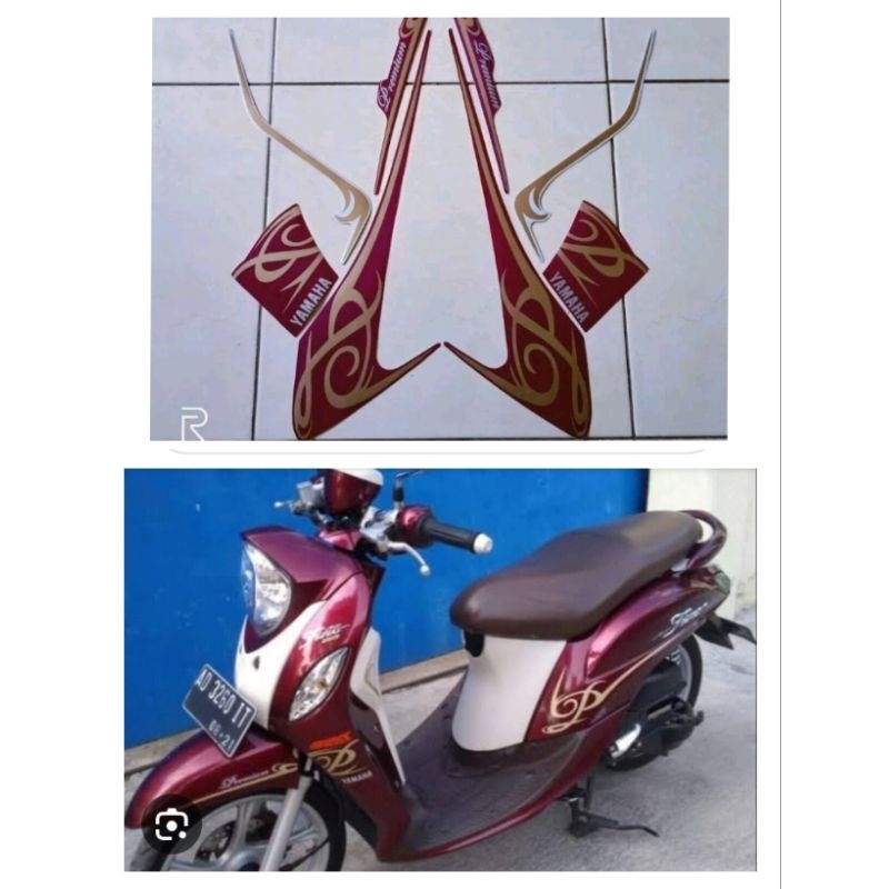 Striping Stiker Yamaha Mio Fino 125 2016 2017 Ungu