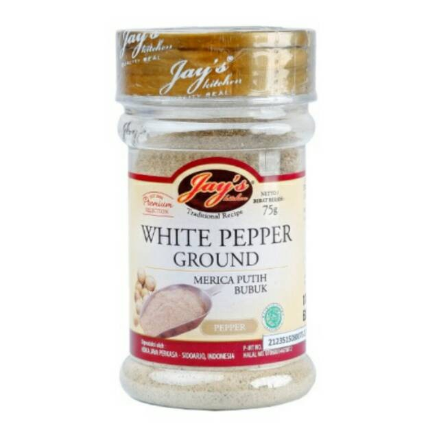 

bubuk lada putih white pepper ground jays 75