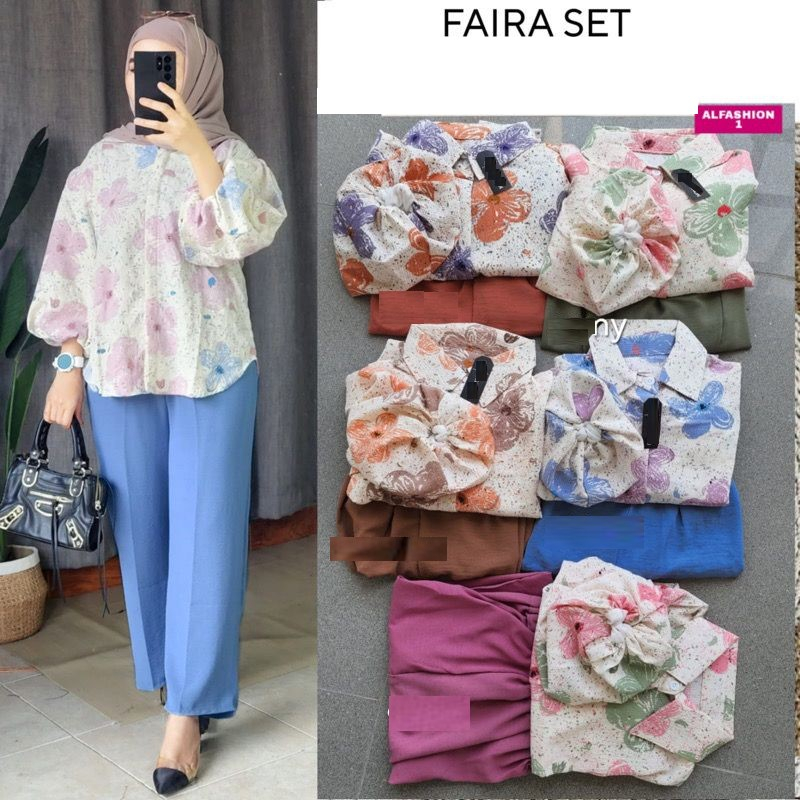 FAIRA ONESET SETELAN WANITA // ONE SET MOTIF