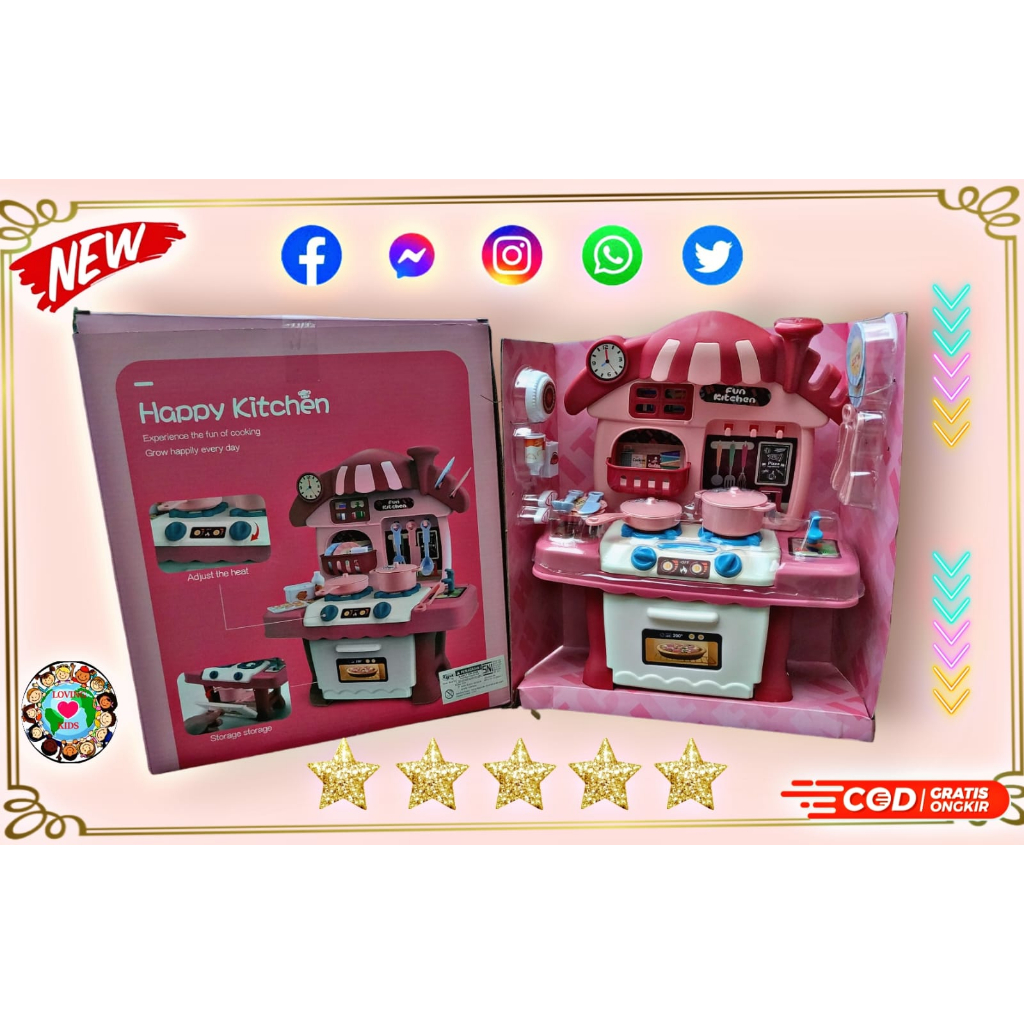 Mainan anak perempuan happy kitchen ukuran jumbo