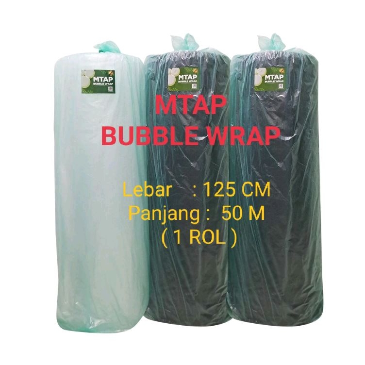 

BUBBLE WRAP MTAP/125CM X 50M(1ROL)/ WARNA HITAM DAN PUTIH
