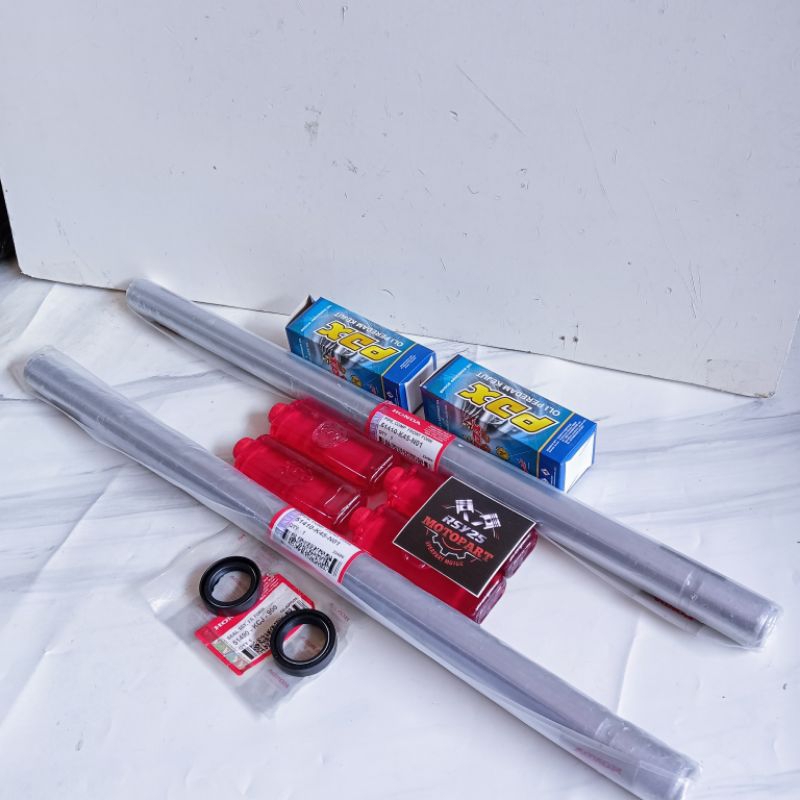 Paket As Shock Depan Honda CBR150R Old/New K45 +Oli 4 Botol+Sil Shock