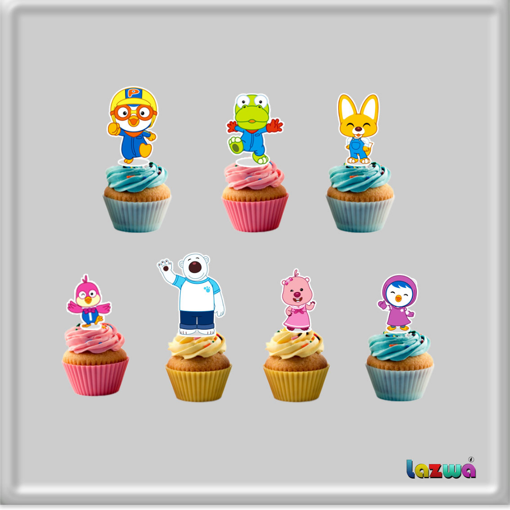 

Topper cupcake Pororo Hiasan kue