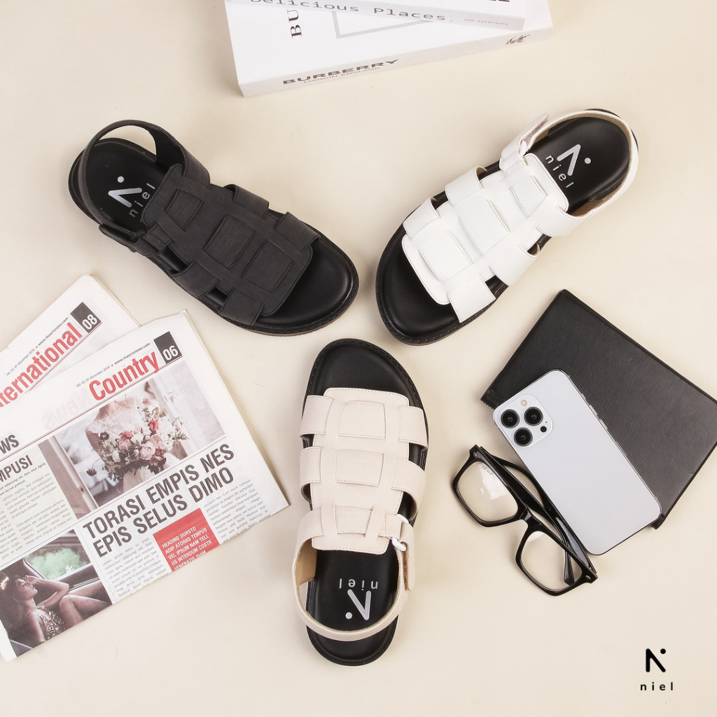 Niel Sandal Wanita Tali - Farras Synthetic Leather