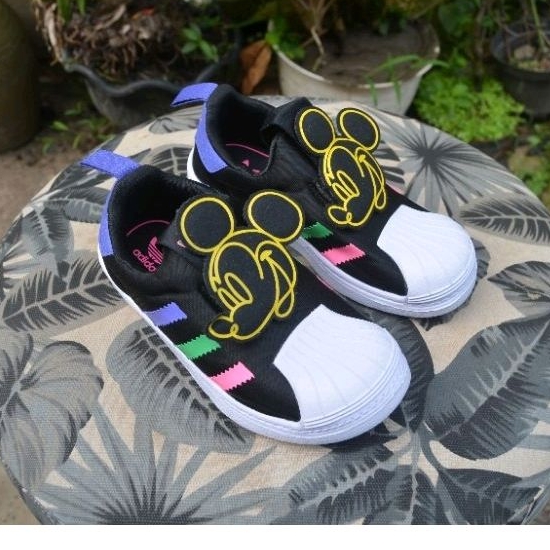 SEPATU ANAK ORIGINAL ADIDAS SUPERSTAR 360 DISNEY MICKEY BLACK COLOR