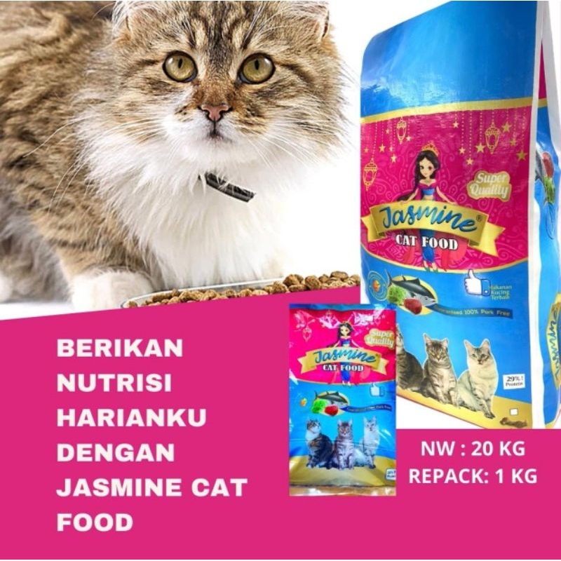 CMK Jasmine Cat Food 1 Kg Super Quality 28 Prsen Protein